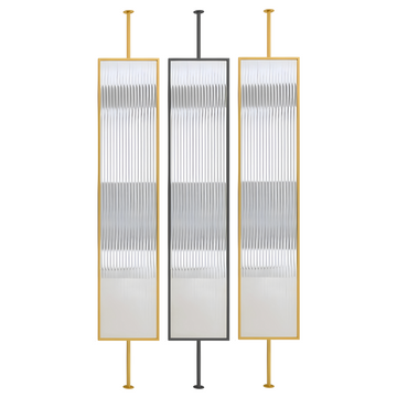AURORA Metal Glass Privacy Screen | Room Divider