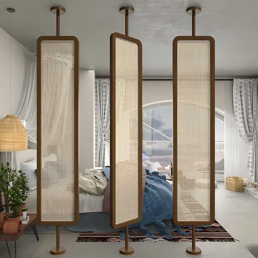 RENZO Rattan Privacy Screen | Room Divider