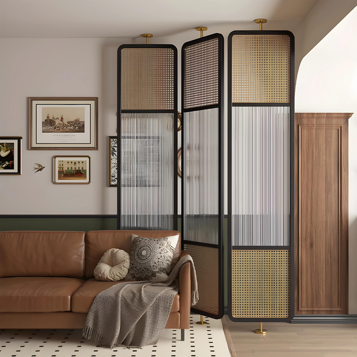 TOLSA Rattan Privacy Screen | Room Divider