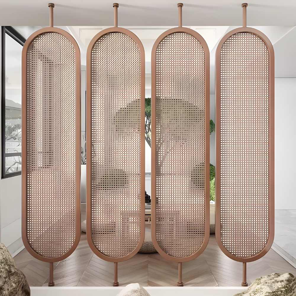36 In Privacy Screen Rattan RAHL Rattan Privacy Screen | Room Divider