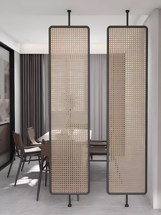 CREWE Metal Rattan Privacy Screen | Room Divider